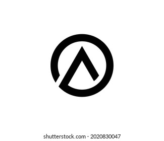 OA AO letter logo design vector template