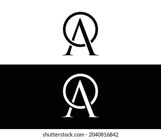 OA And AO Letter Logo Design Creative Modern Vector.