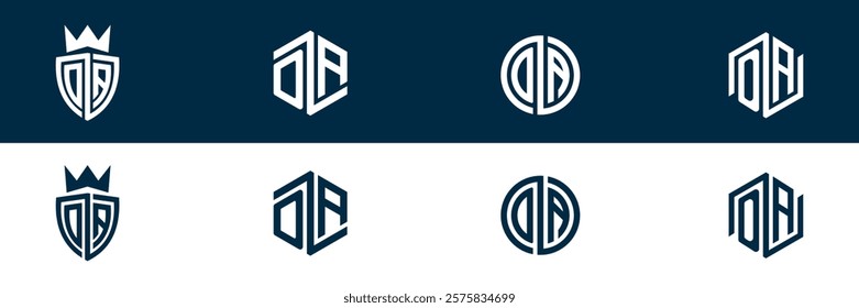 OA AO letter logo set design