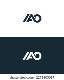 OA, AO, A and O Alphabet letters Initials Monogram logo.