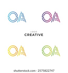 OA Creative Latter Logo Design. Monogram Design. By Custom Branding Logo. Creative Logo Design. Vector illustration. Modern Design. Logo Template.