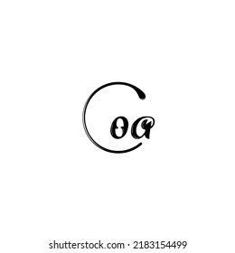 El concepto de logotipo inicial de la moda OA en un diseño profesional de alta calidad que se imprimirá en cualquier medio impreso