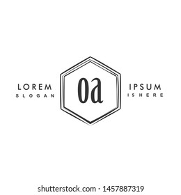 OA Initial beauty monogram logo vector