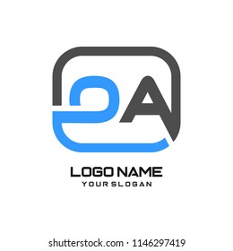 OA initial box letter logo template vector