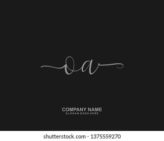OA Initial handwriting logo vector