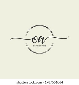 OA Initial handwriting logo vector