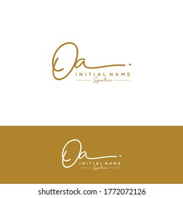 OA Initial letter handwriting and signature logo.