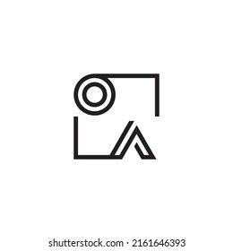 OA initial logo letters in high quality professional design that will print well across any print media