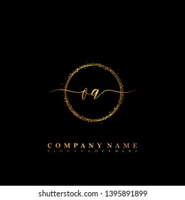 OA Initial luxury handwriting logo vector