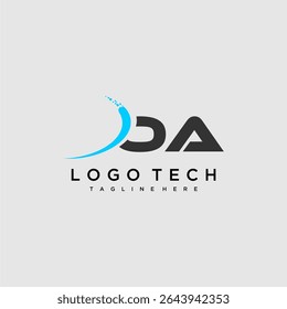 OA initial monogram for technology logo design