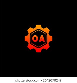 OA Initials Tech Logo Vector Art Icons and Graphics