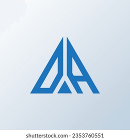 Diseño creativo del logotipo de la carta de OA. Diseño único de OA.
