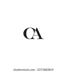 Logo de la carta OA diseño creativo con gráfico vectorial OA logotipo simple y moderno