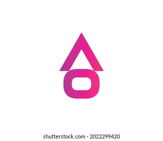 OA letter logo design vector template