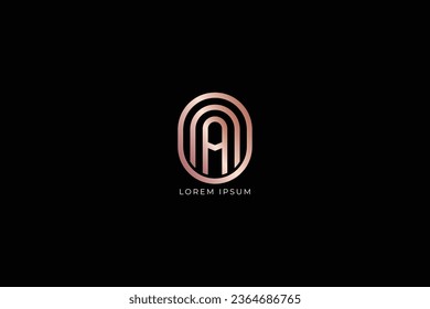 oa lettermark abstract design creative golden wordmark design typography illustration, ao wordmark, oa logo