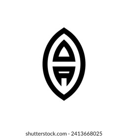 OA line geometric monogram with high quality professional design that will print well