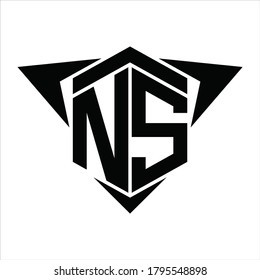 OA Logo monogram with wings arrow around design template on white background