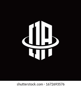 OA monogram logo in a hexagon style and surrounded by a ring