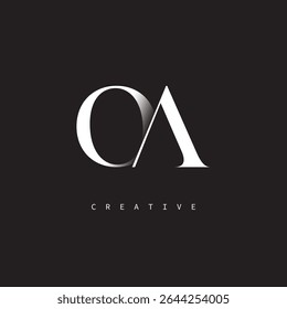
OA Monogram Logo Minimal Elegant Letter mark for Luxury, Fashion   Creative Brands	
