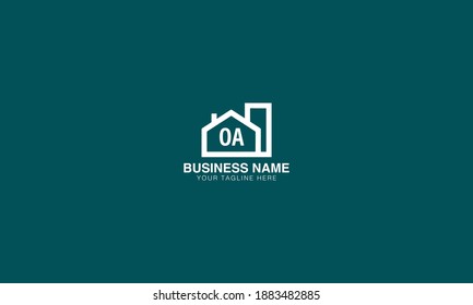 oa o a initial  based abstract modern minimal creative logo, vector template image. luxury logotype logo, real estate homie logo.