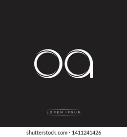 oa o a logo Initial Letter Split Lowercase Modern Style