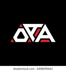 OAA triangle letter logo design with triangle shape. OAA triangle logo design monogram. OAA triangle vector logo template with red color. OAA triangular logo Simple, Elegant, and Luxurious design.