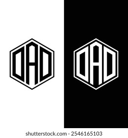 Letra OAD Monograma Original Logo Design Stock Vetor