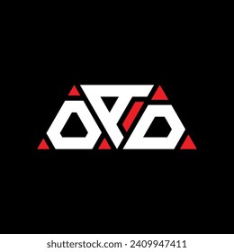 OAD triangle letter logo design with triangle shape. OAD triangle logo design monogram. OAD triangle vector logo template with red color. OAD triangular logo Simple, Elegant, and Luxurious design.