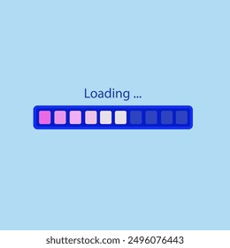 oading icon vector. Bar progres for web design. interface app.