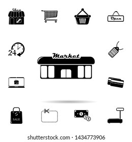 oadside shop icon. Universal set of shop for website design and development, app development