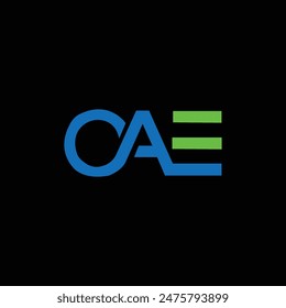 Ilustración de ícono de Vector de diseño de logotipo de carta creativa OAE