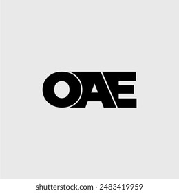 Logotipo de monograma de letra OAE