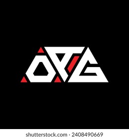 OAG triangle letter logo design with triangle shape. OAG triangle logo design monogram. OAG triangle vector logo template with red color. OAG triangular logo Simple, Elegant, and Luxurious design.