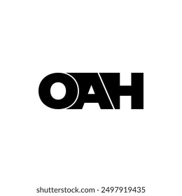 OAH-Buchstabe Monogramm Typografie Logo