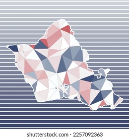 Oahu vector illustration. Oahu design on gradient stripes background. Technology, internet, network, telecommunication concept. Awesome vector illustration.