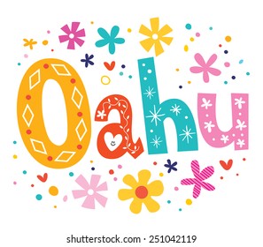 Oahu vector lettering decorative type