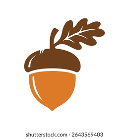 Oak acorn vector design template