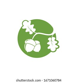 plantilla de diseño de ilustración vectorial de hoja de roble