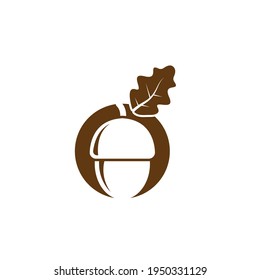 oak acorn vector illustration design template
