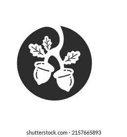 plantilla de diseño de ilustración vectorial de hoja de roble