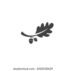 oak acorn vector illustration design template
