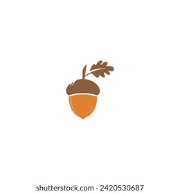 oak acorn vector illustration design template