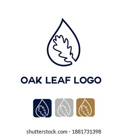 Oak Herbst-Blatt-Logo-Design-Vektorgrafik des modernen Konzepts