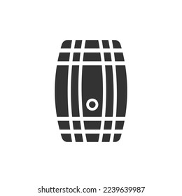 Oak barrel icon. Old alcohol background vector ilustration.