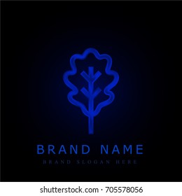 Oak blue chromium metallic logo