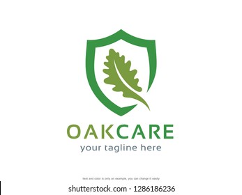 Oak Care Logo Template Design Vector, Emblem, Concept Design, Creative Symbol, Icon