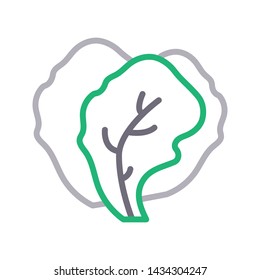 oak color line vector icon