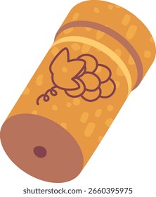 Tapa de corcho de roble para vino