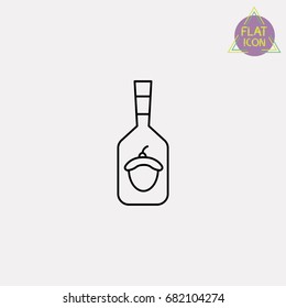 Oak drink line icon