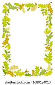 Oak frame background - vector illustration. EPS8